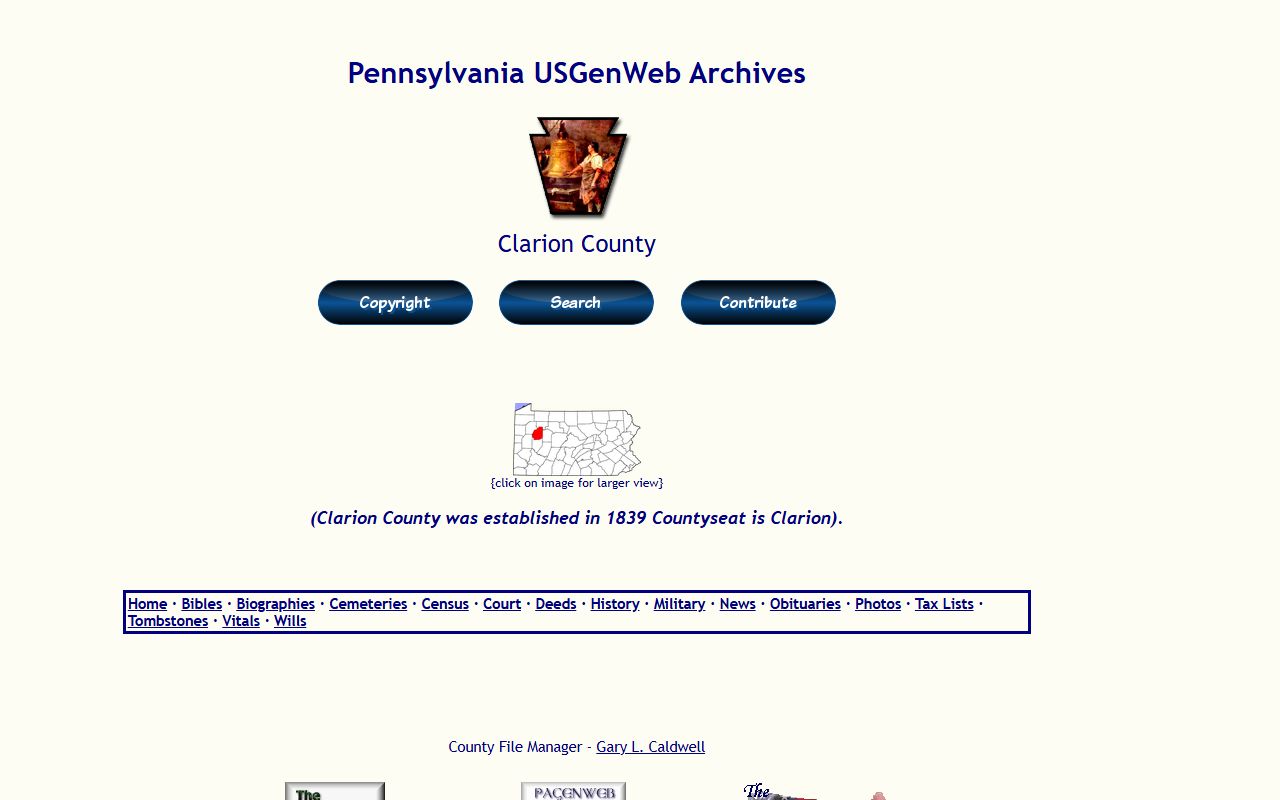 Clarion County genealogy records and resources
