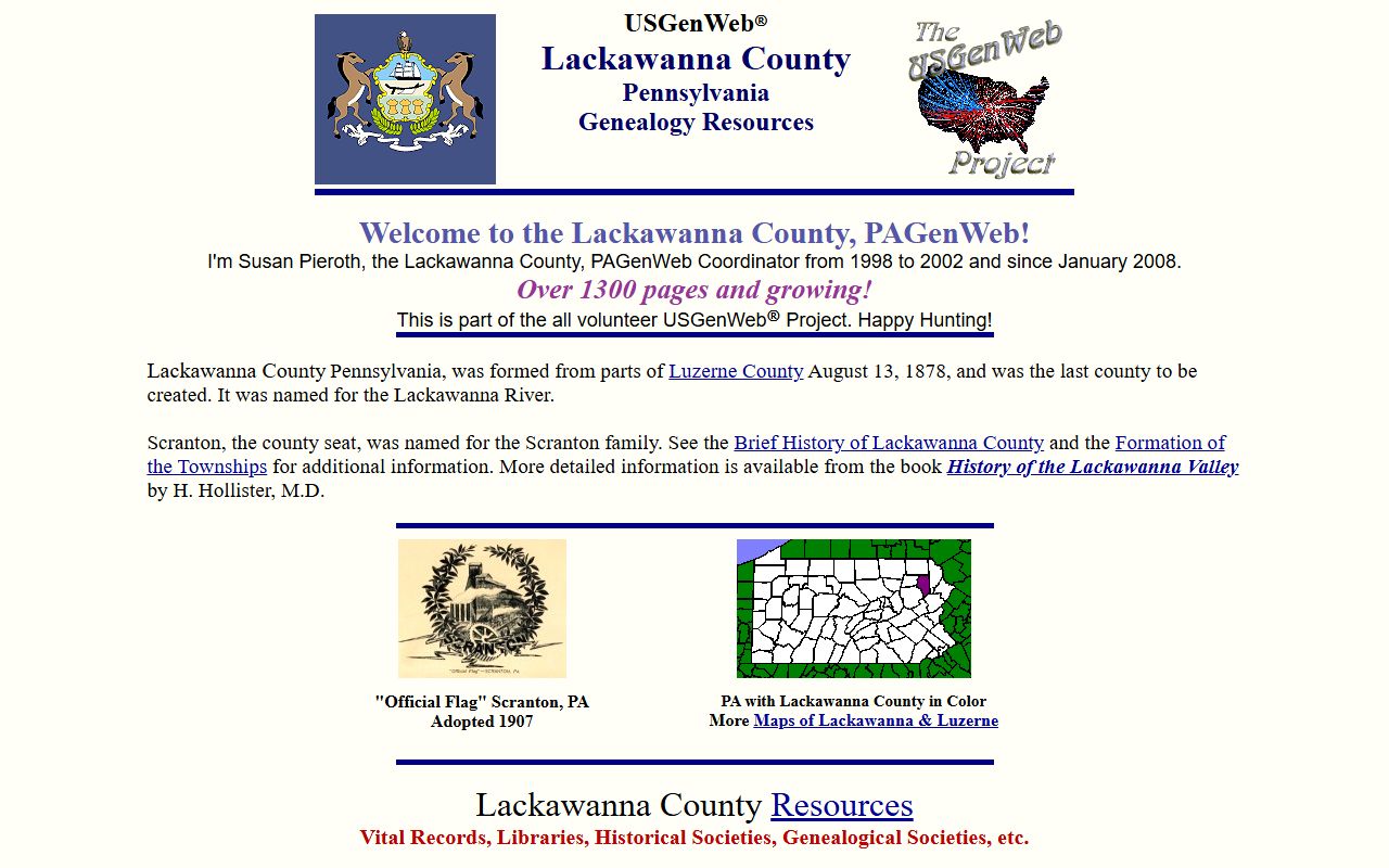 Lackawanna County genealogy records and Register of Wills resources