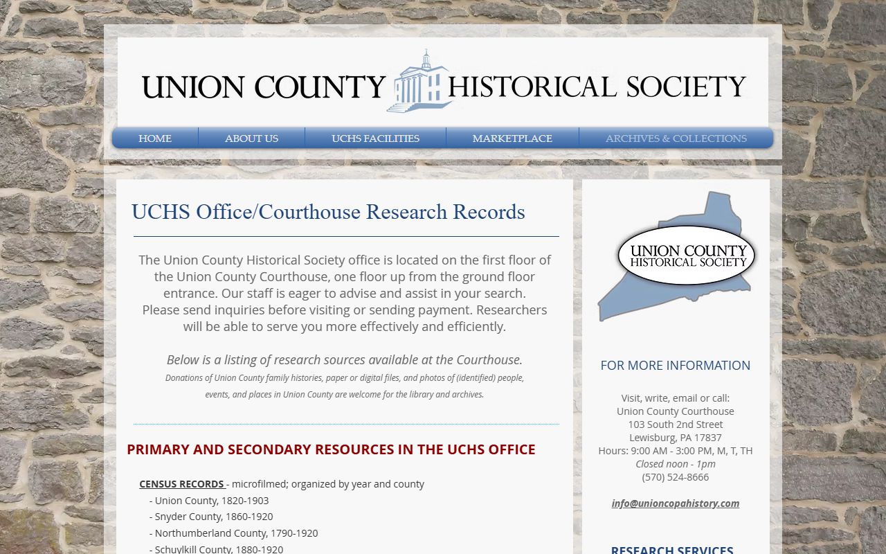 Union County Pennsylvania genealogy records